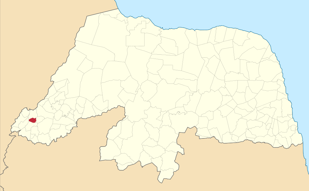Localização de Água Nova no Rio Grande do Norte