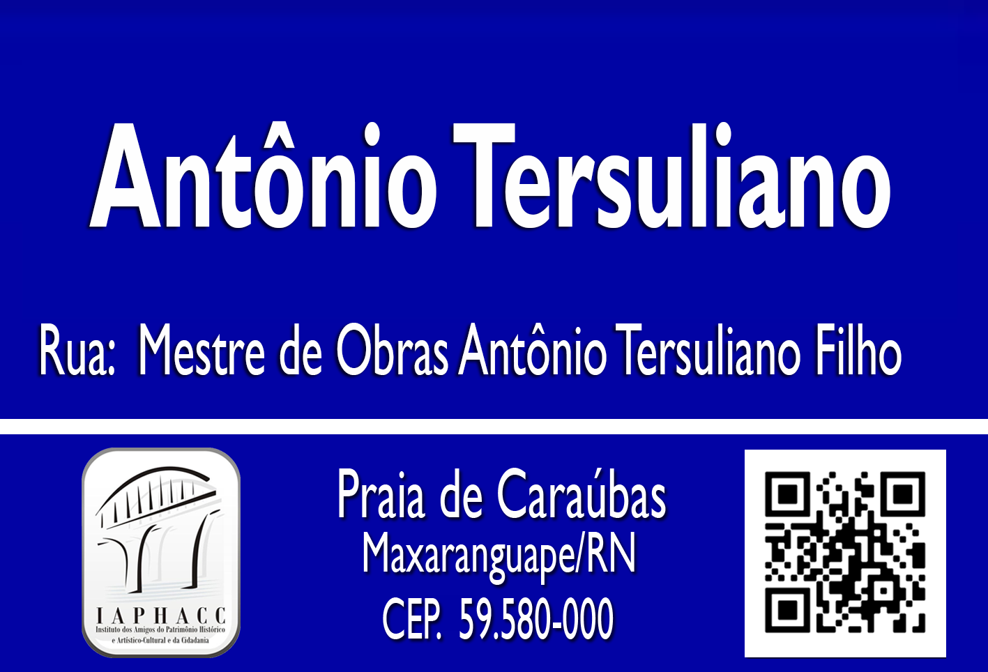 PLACA ANTÔNIO TERSULIANO