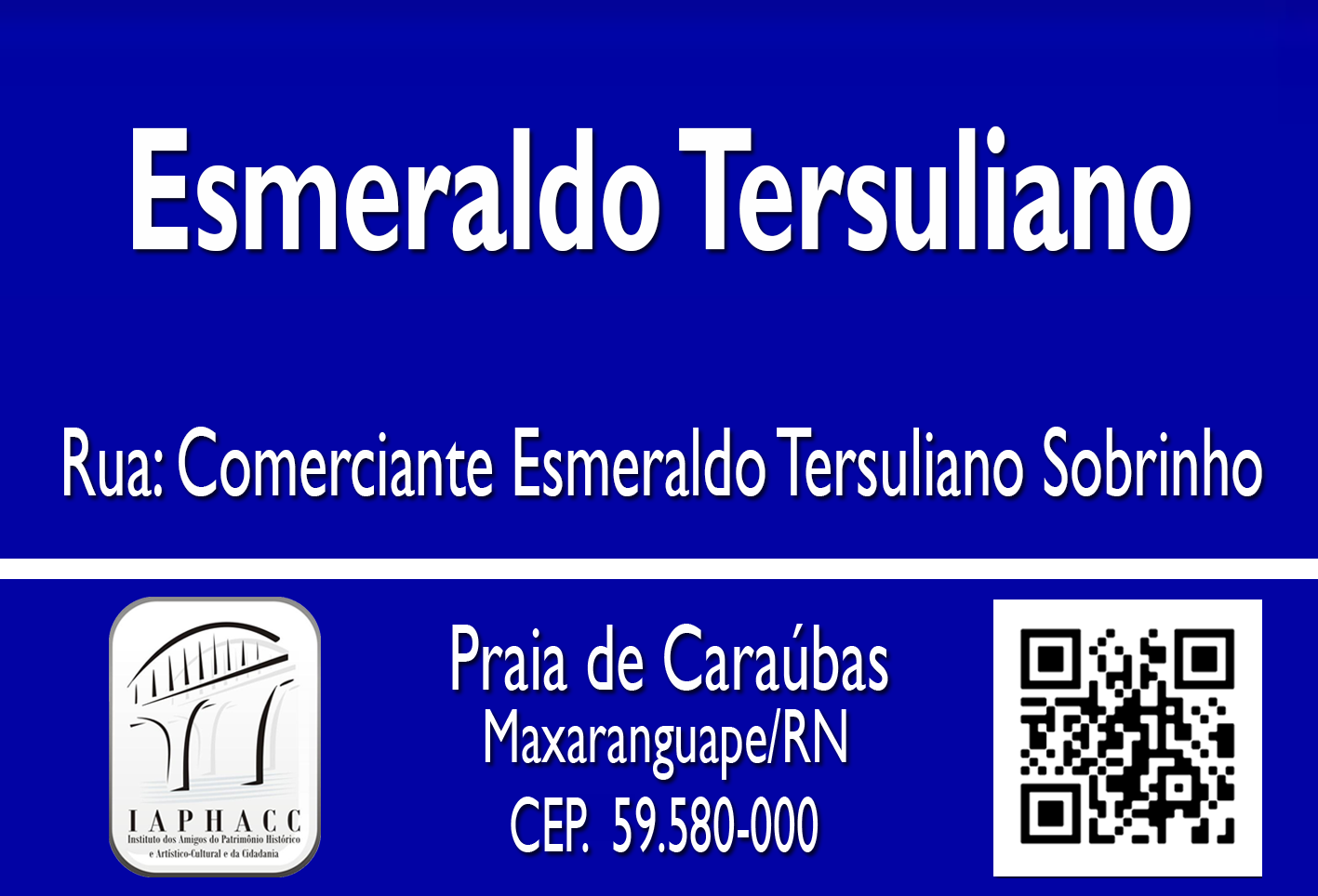 PLACA ESMERALDO TERSULIANO