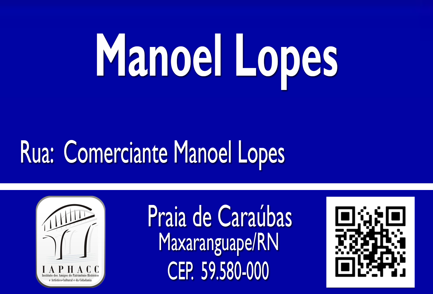 PLACA MANOEL LOPES