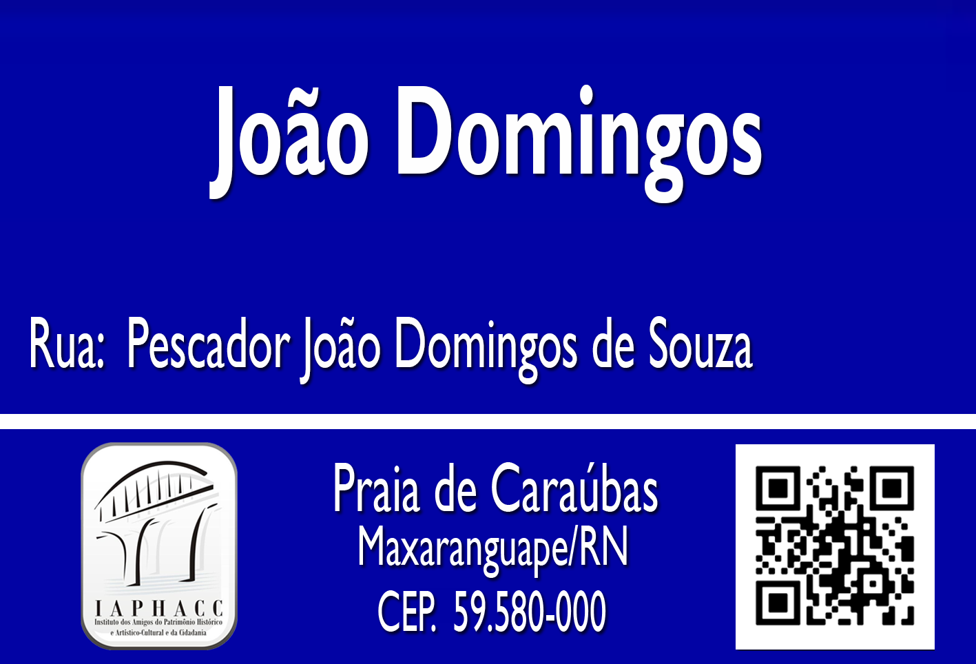 PLACA JOÃO DOMINGOS