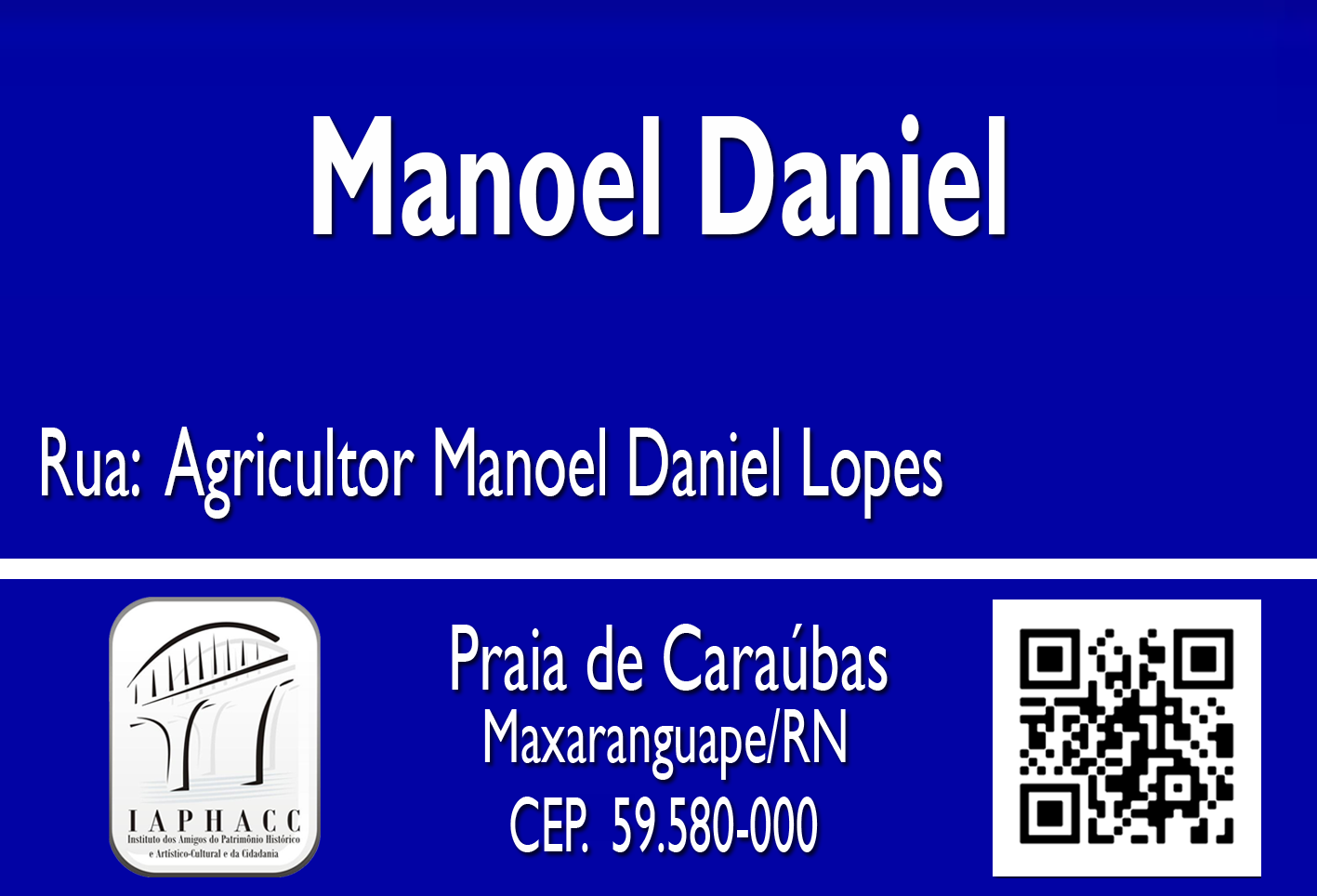 PLACA MANOEL DANIEL